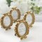 Gold 4 Mini 4" Baroque Oval Picture Frames Wedding Favors Party Event Supplies